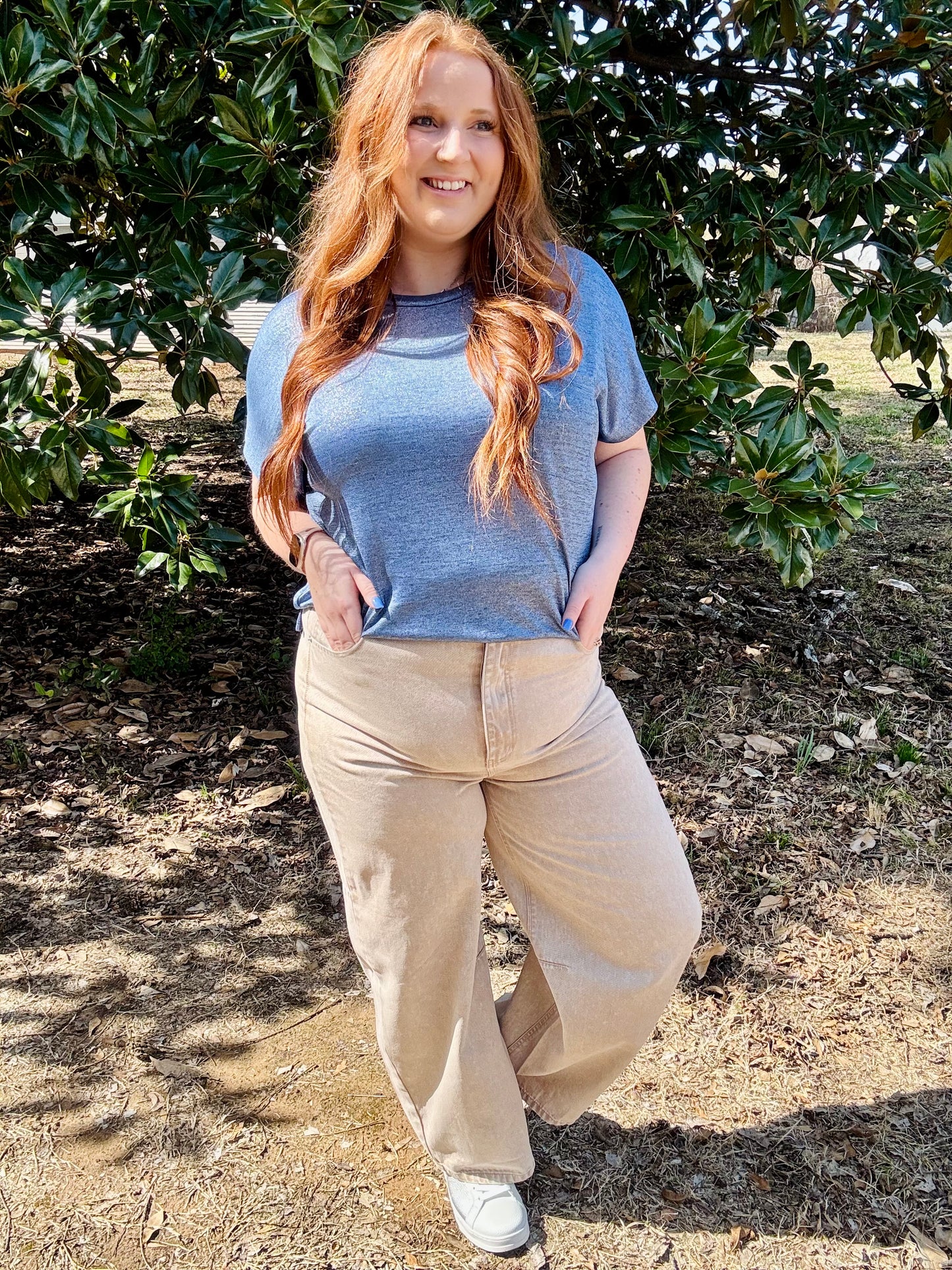 Allison Barrel Legged Washed Denim