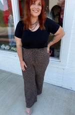 Leopard Urban Ribbed Casual Pants