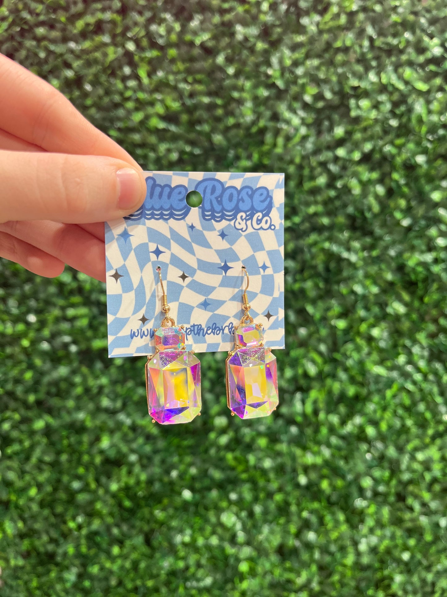 Square Crystal Earrings