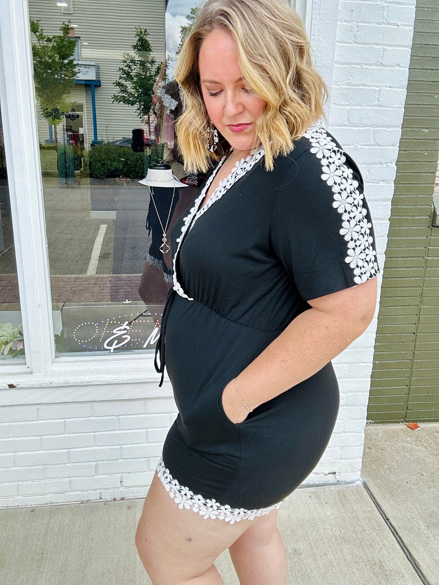 Linley Floral Lace Romper