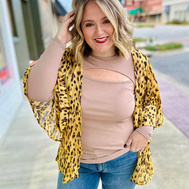 Hillaree Honey Mix Kimono