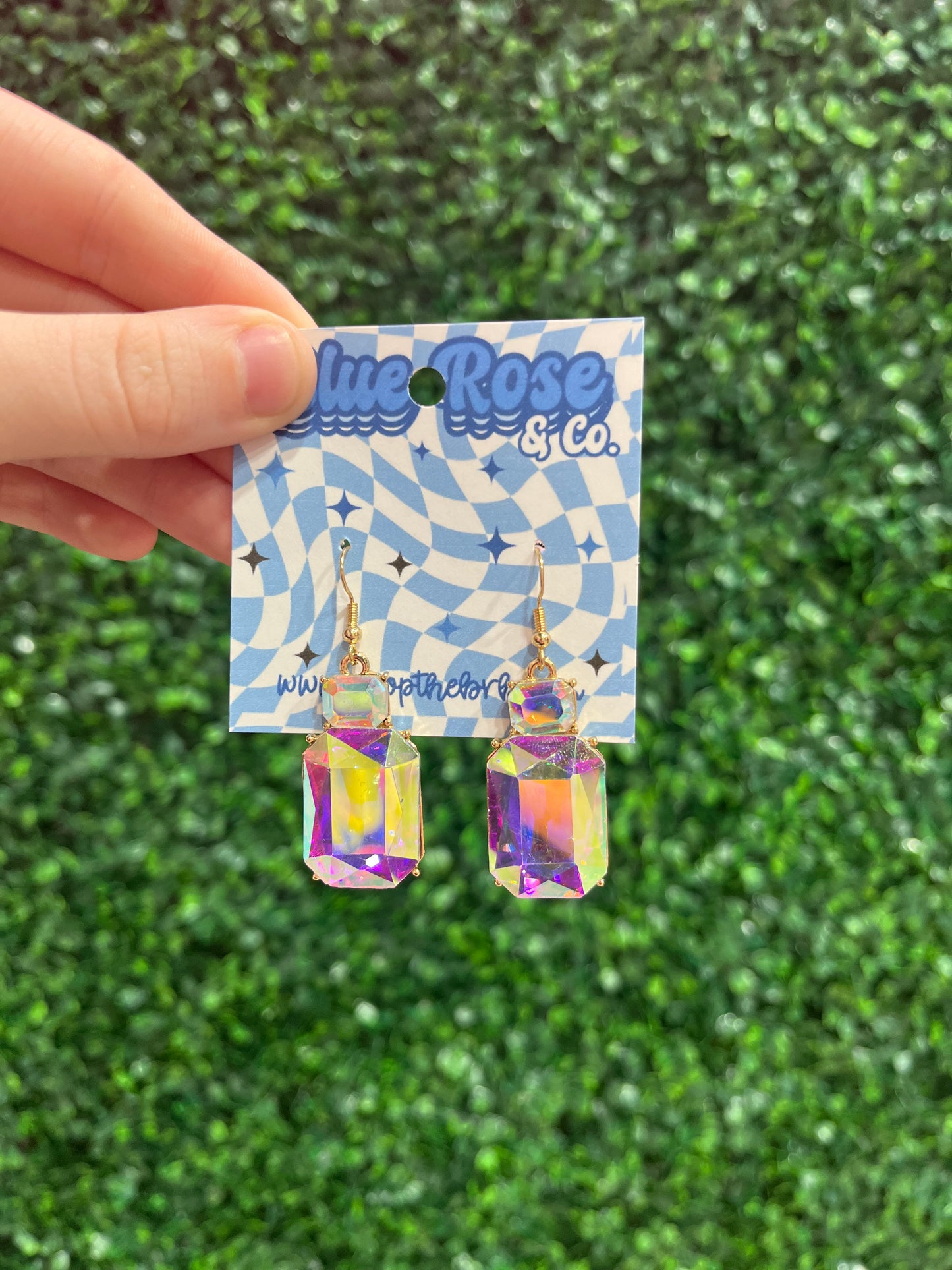 Square Crystal Earrings