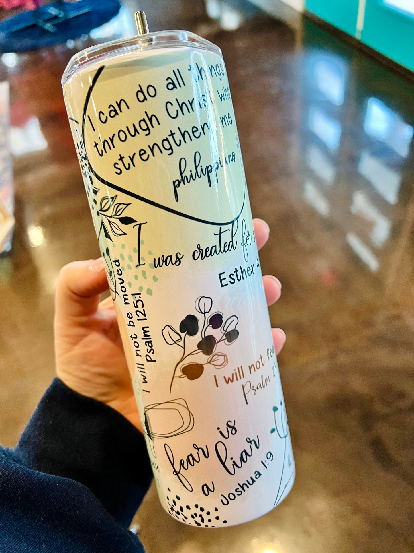 Bibe Verse Affirmations Pink 20 oz Tumbler