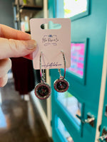 Rhinestone Hoop Earrings (Multiple Colors)