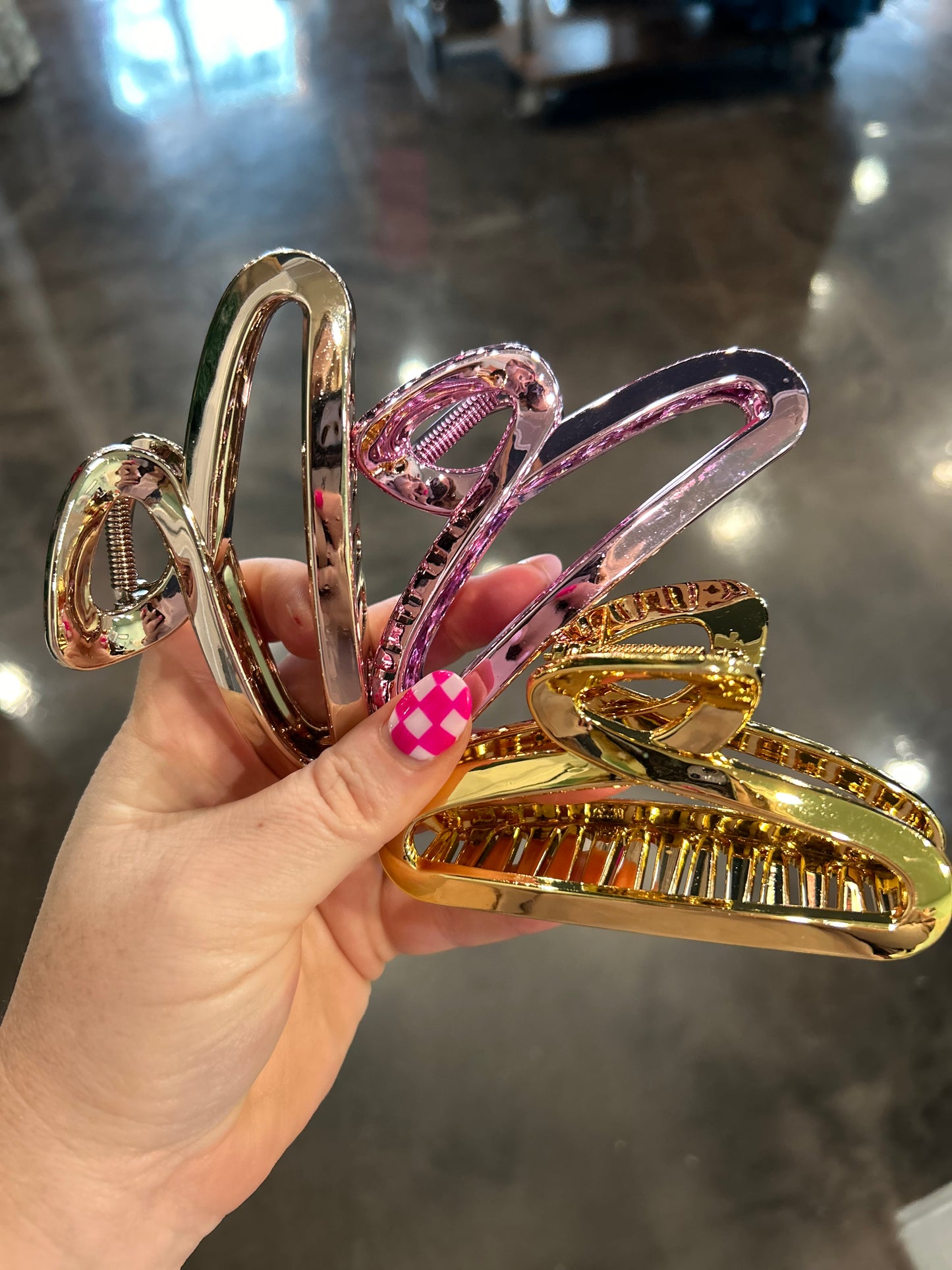 Large Metallic Hair Clip