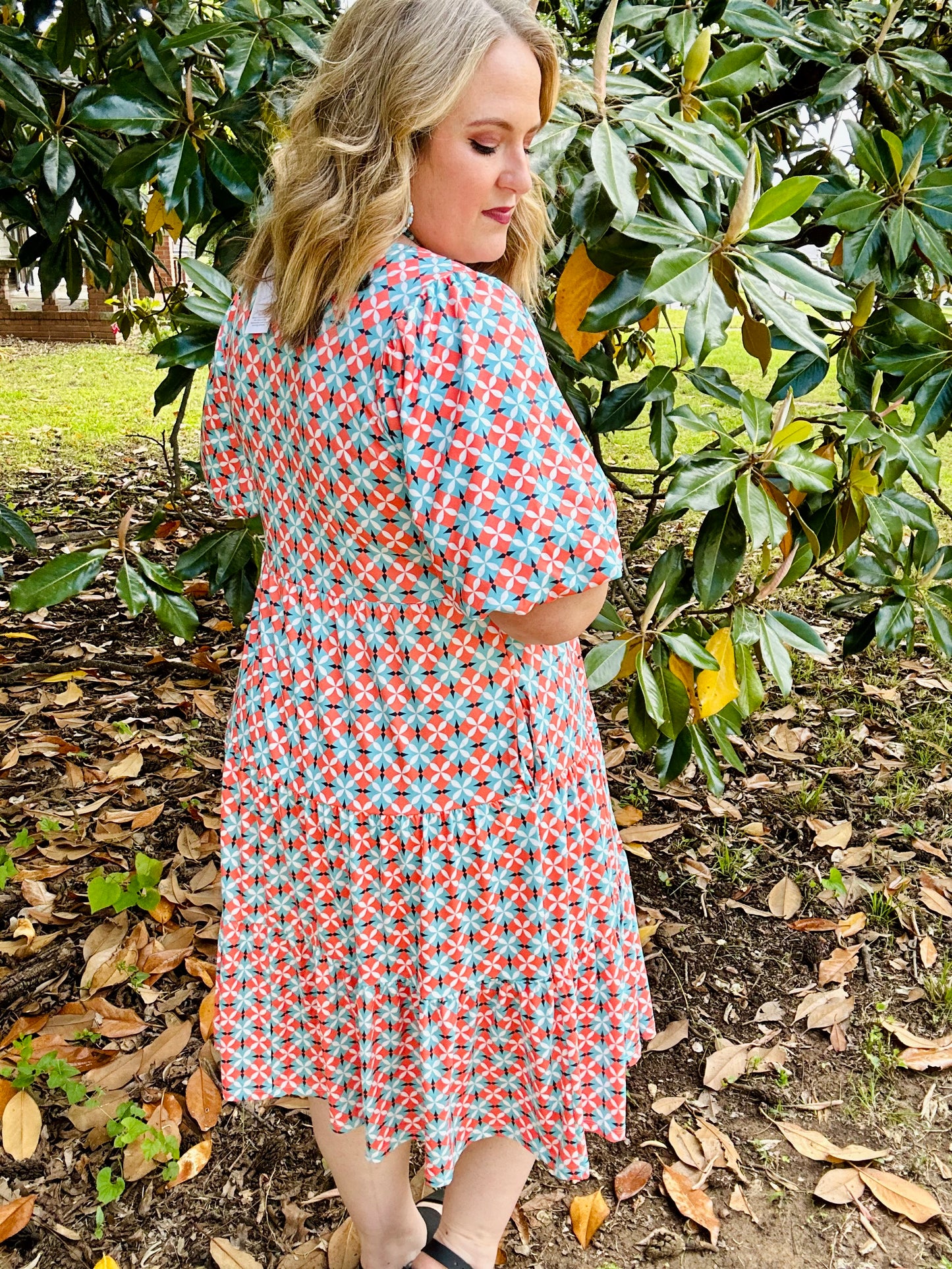 Georgia Geo Print Dress