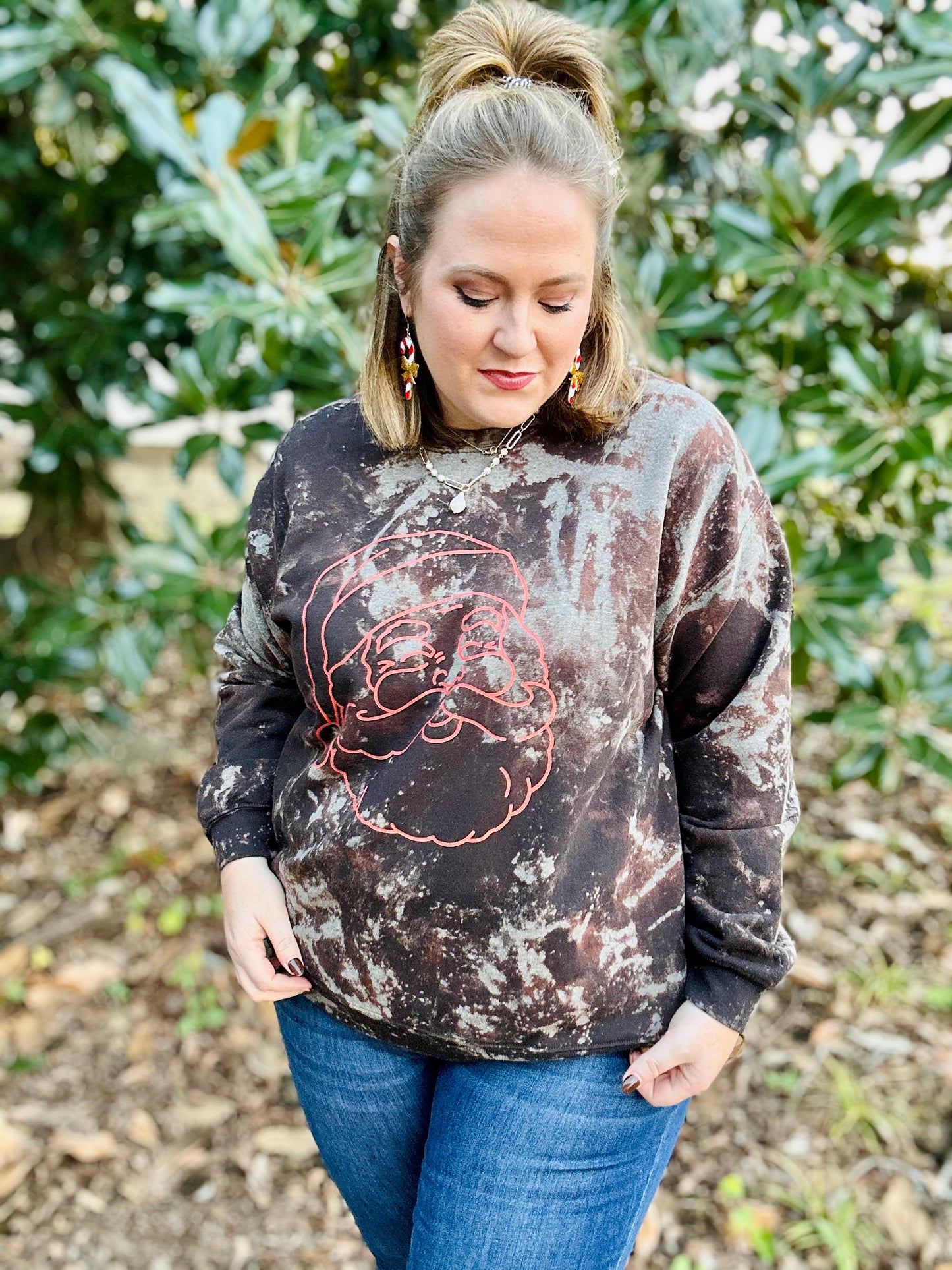 Santa Classic Bleached Sweatshirt
