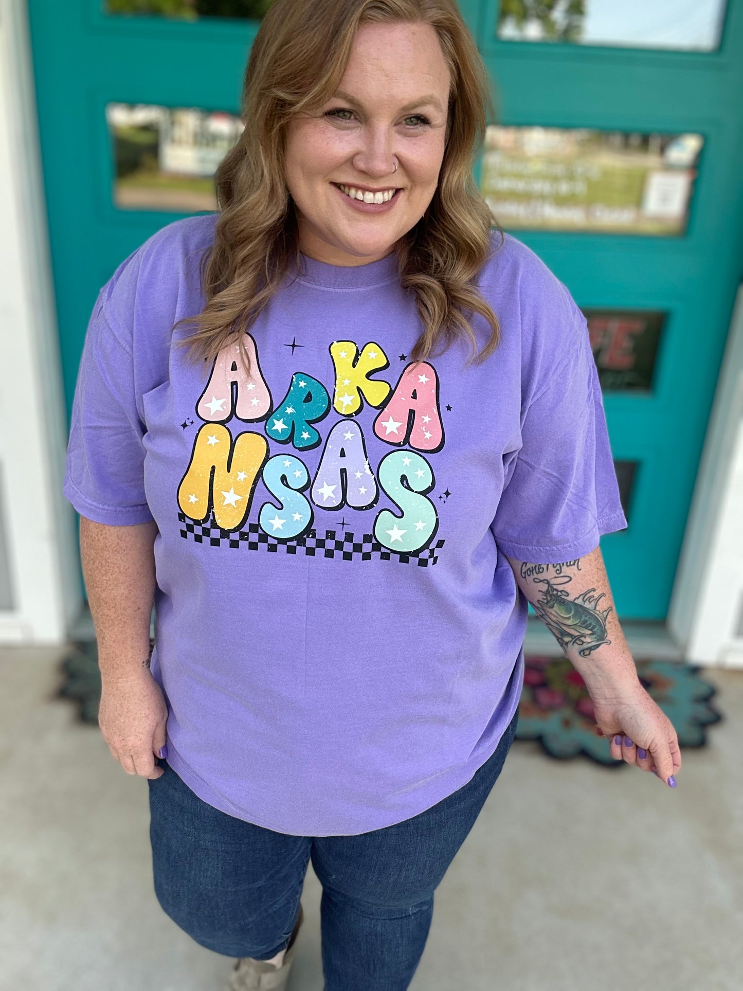 Arkansas Multi on Comfort Colors