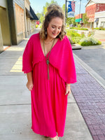 Ashlynn Pink Pleated Dress