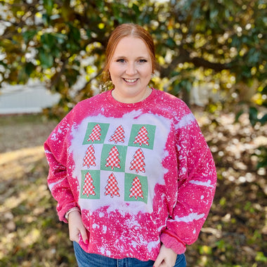 Bleached Checkered Tree Sweatshirt