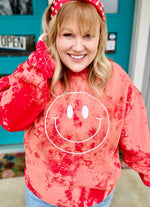 Smiley Leopard Bleach Sweatshirt