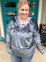 Blakely Crushed Velvet Top