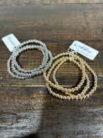 Set of Three Metal Tone Bracelets (Multiple Colors)