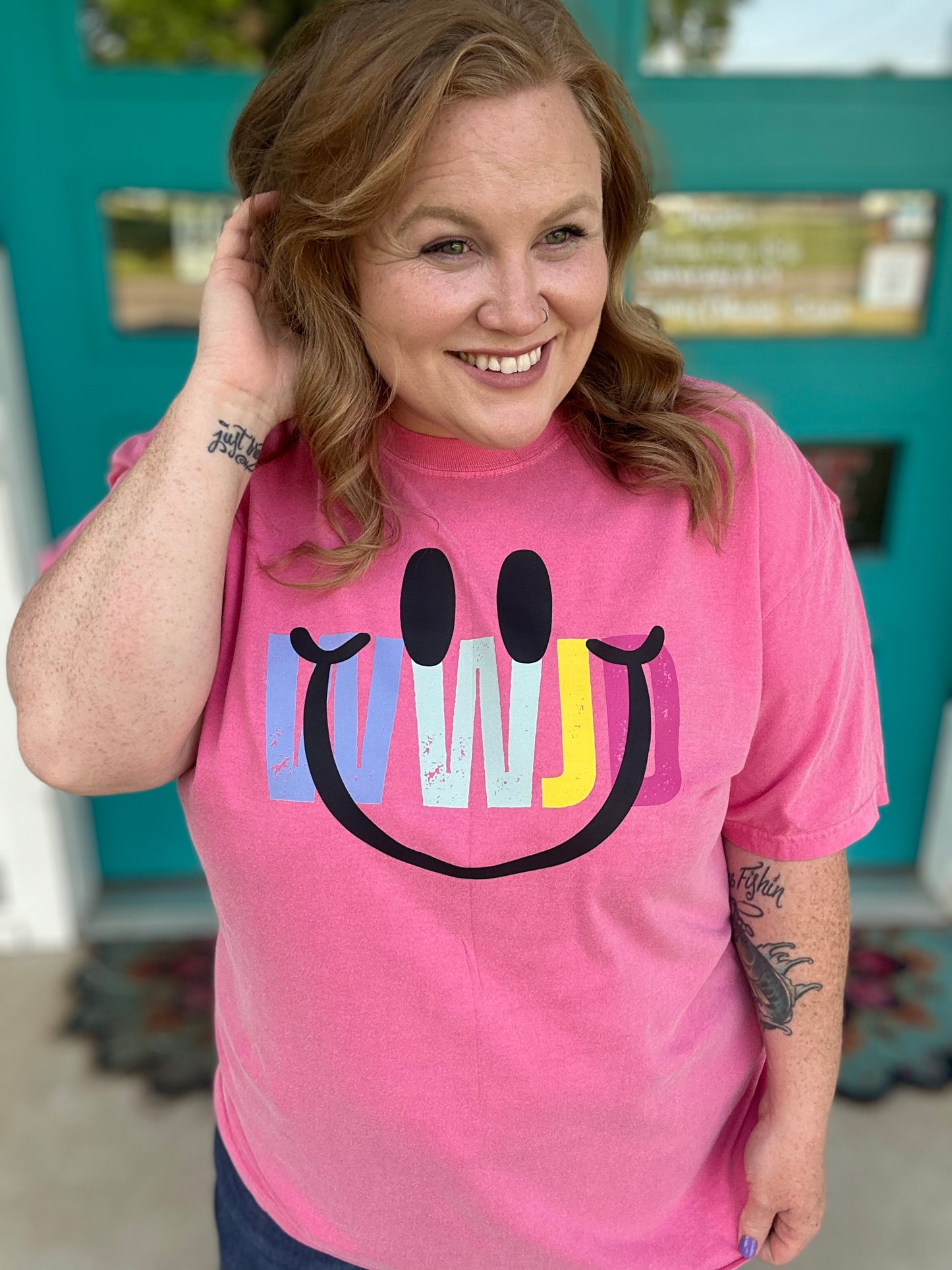 Smiley Jesus Tee on Comfort Color (Multiple Colors)
