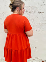 Brooke Tiered Rust Dress