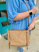 Kaci Overflap Crossbody in Khaki