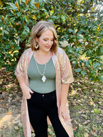 Rose Gold Sequin Duster