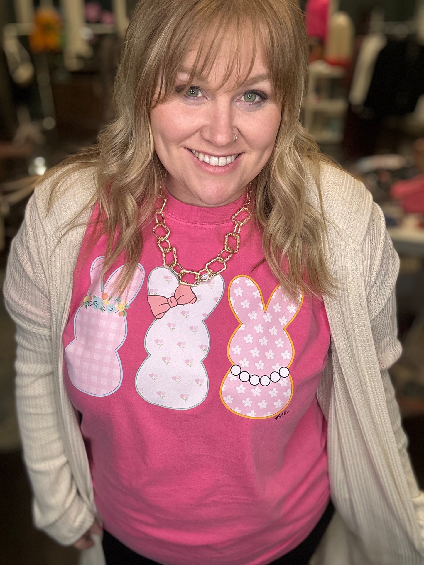 Bunny Trio Tee on Comfort Color