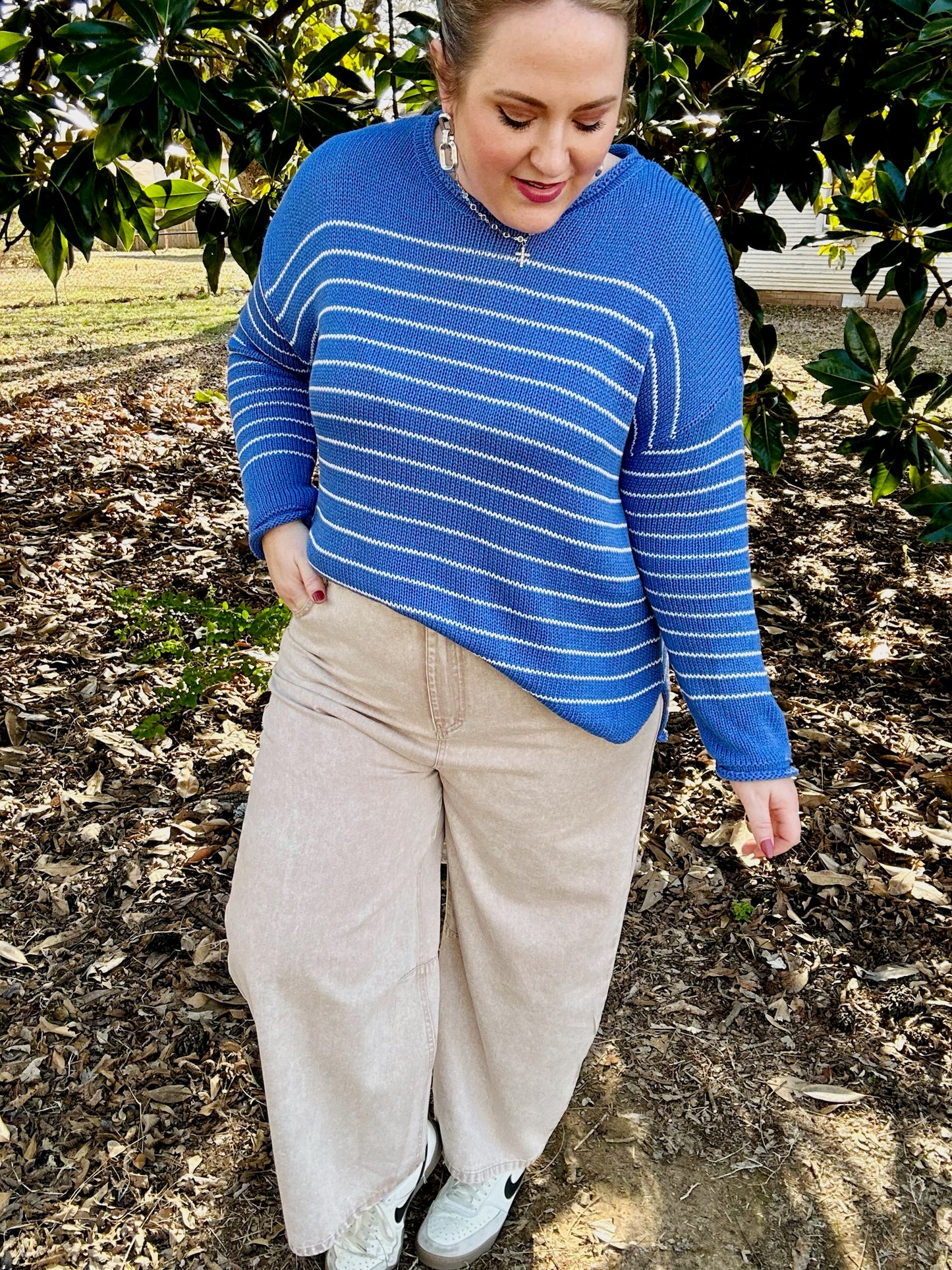 Allison Barrel Legged Washed Denim