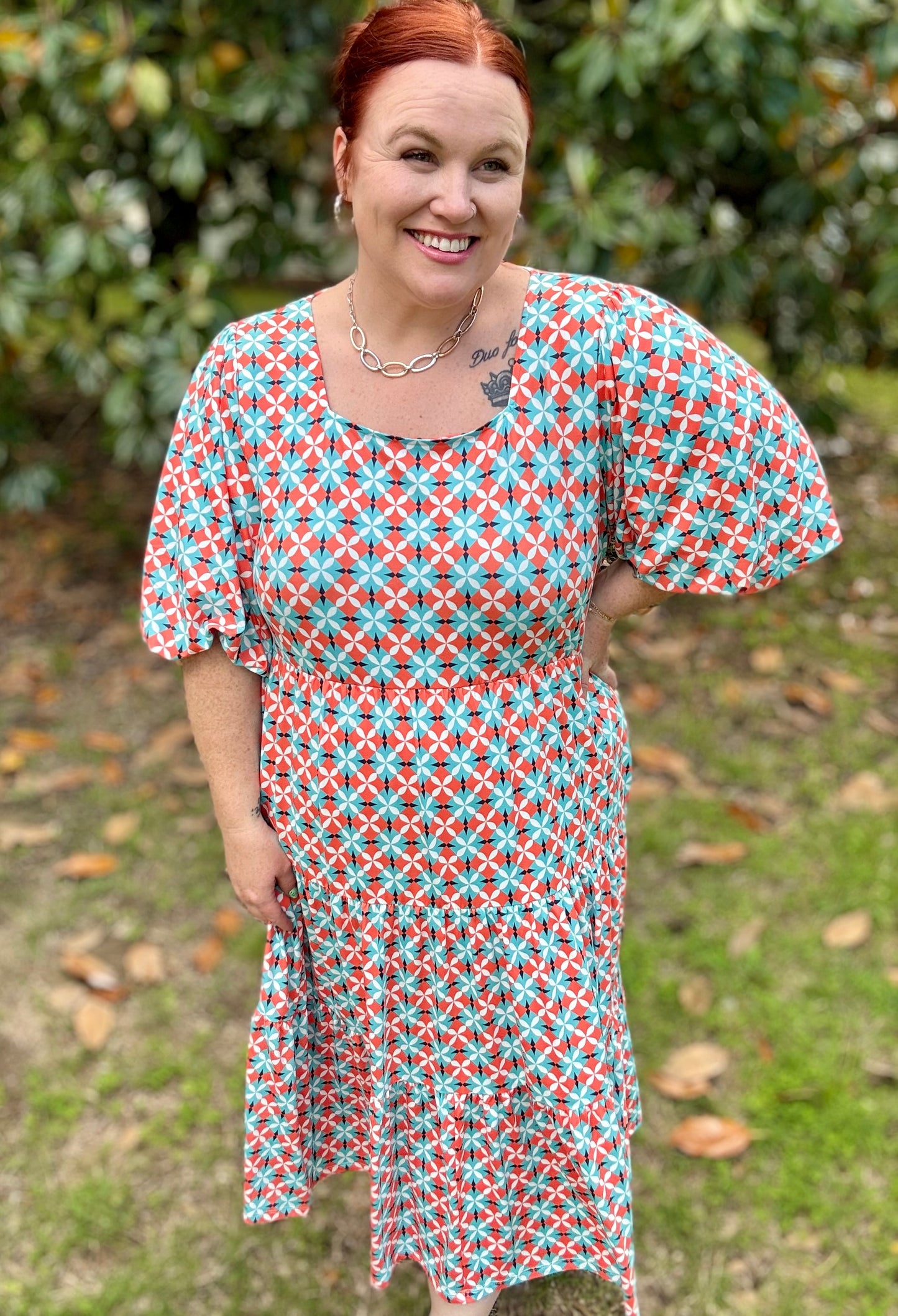 Georgia Geo Print Dress
