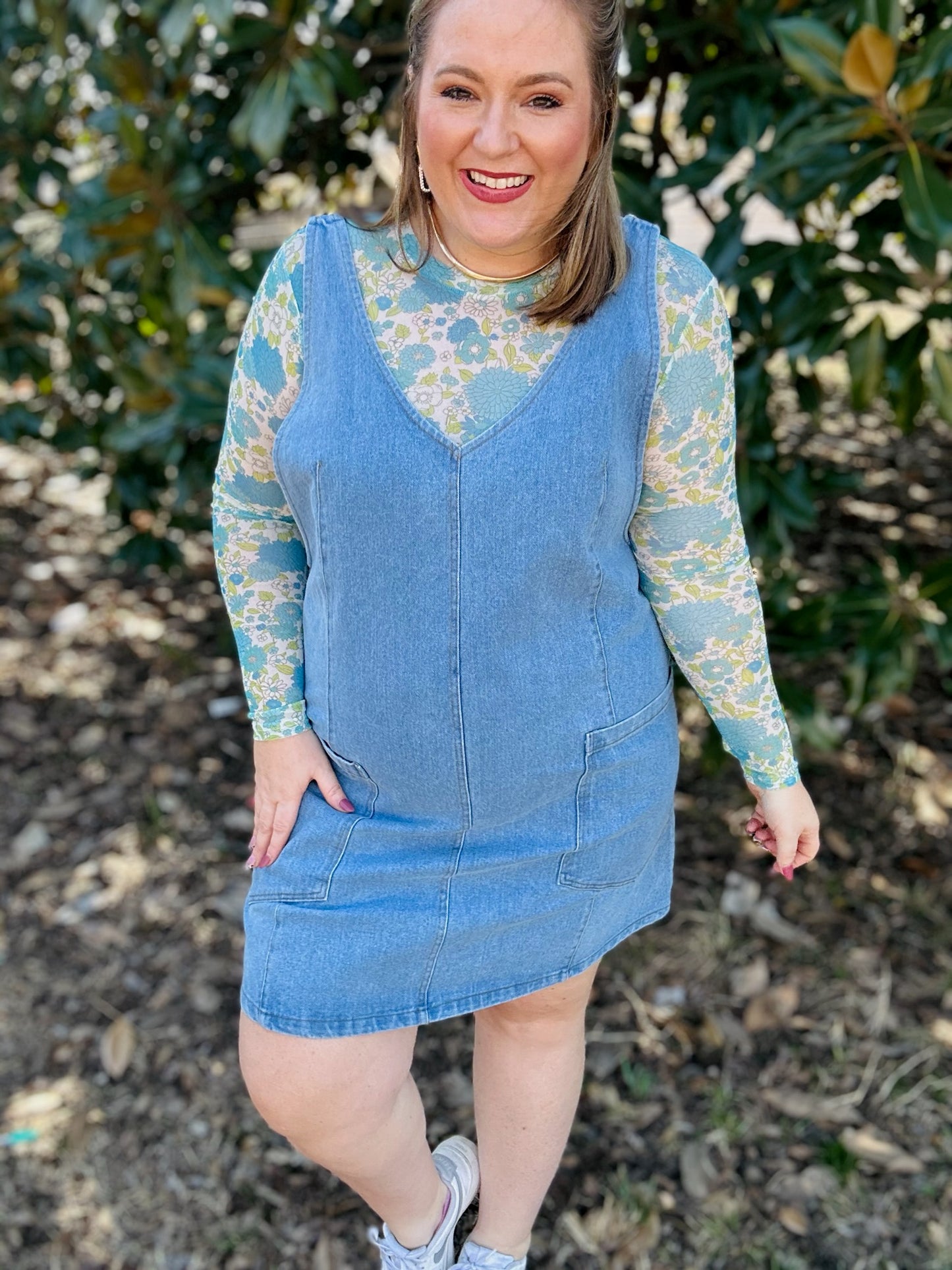 Kenna Denim Knot Dress