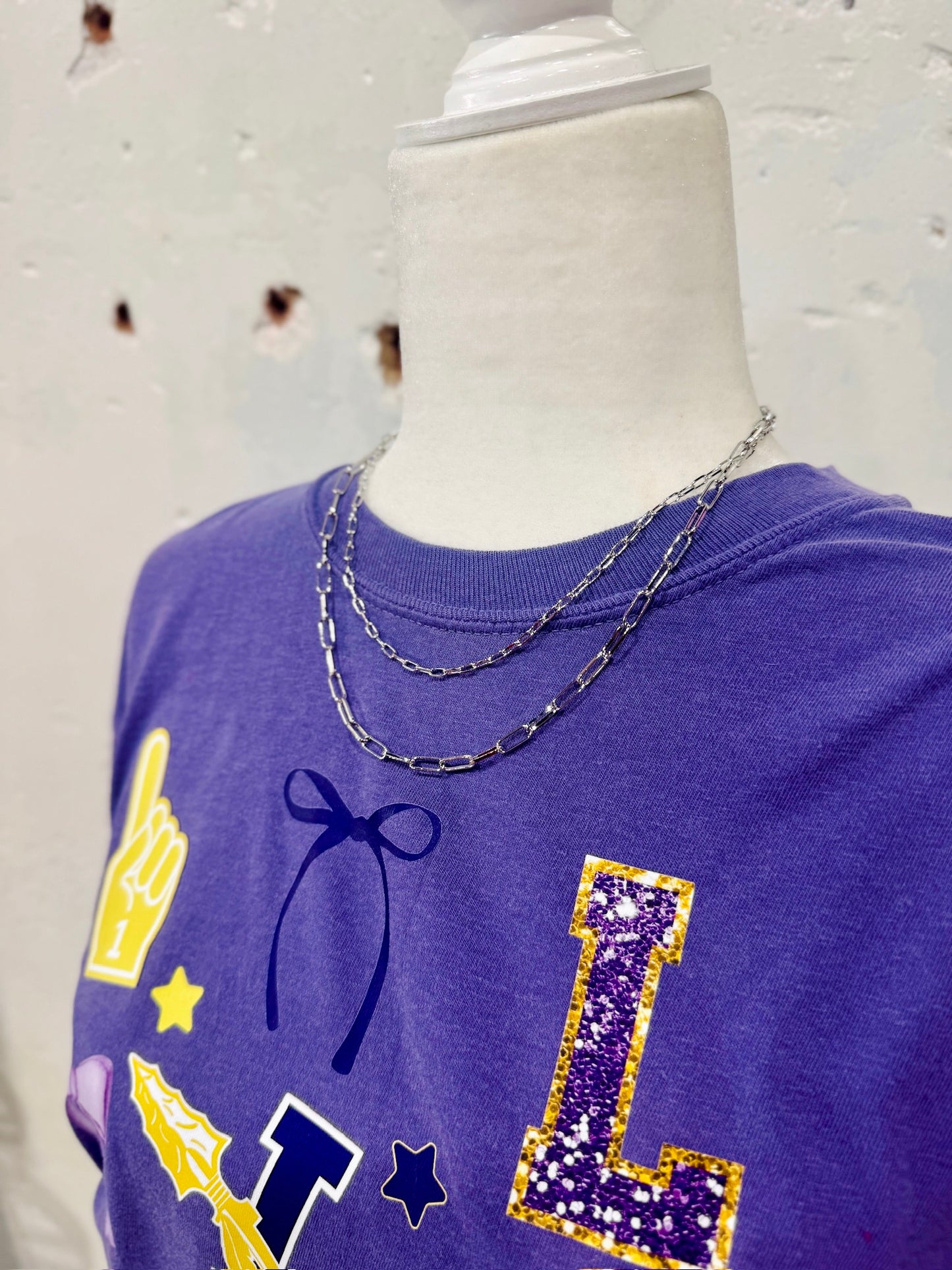Layered Paperclip Chain Link Necklace