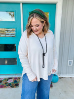 Cora Collared Ivory Knit Top