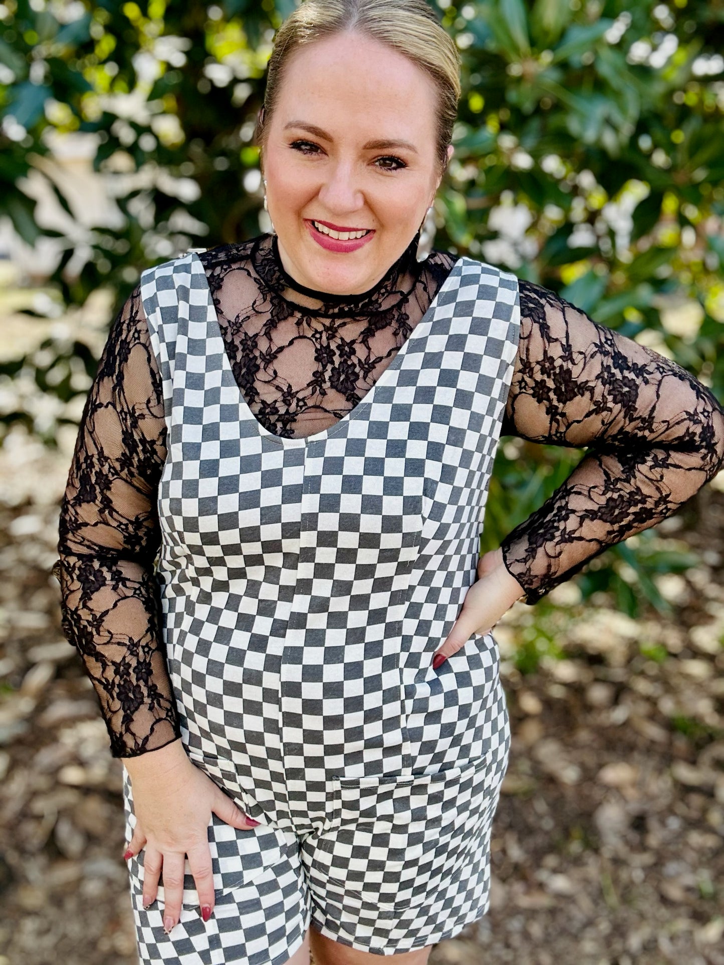 Amelia Checkered Romper