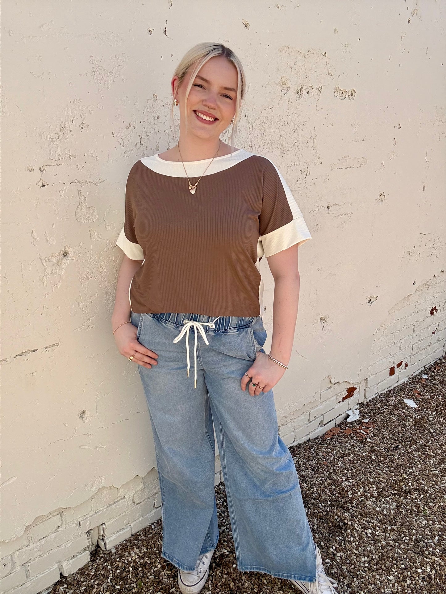 Leah Mocha Top