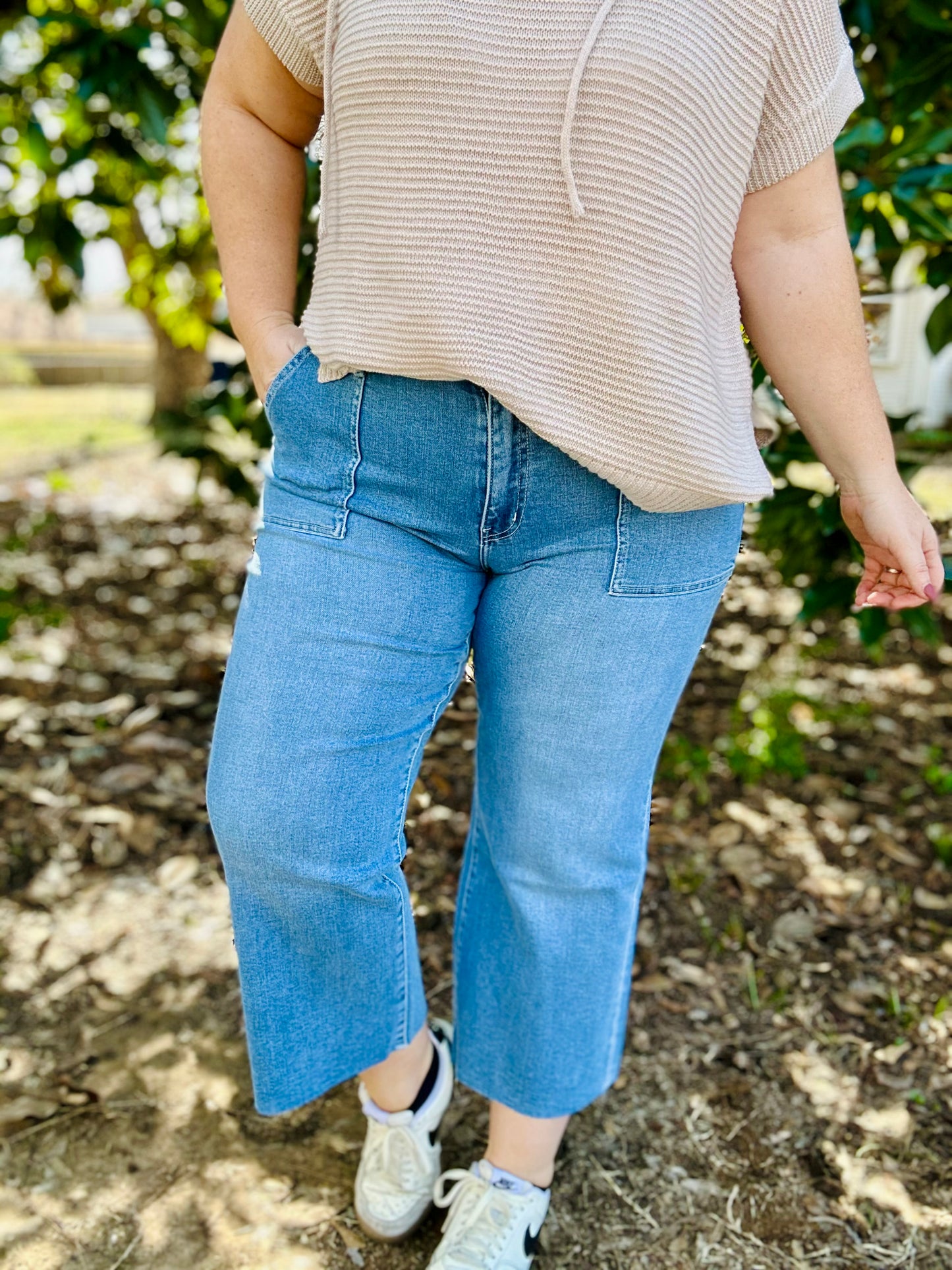 Mindy High Rise Wide Leg Vervet Jeans