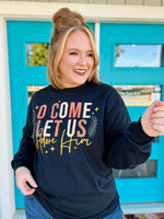Let Us Long Sleeve Tee on Black