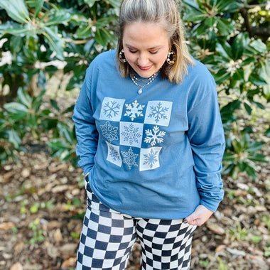 Snowflake Collage Long Sleeve Tee