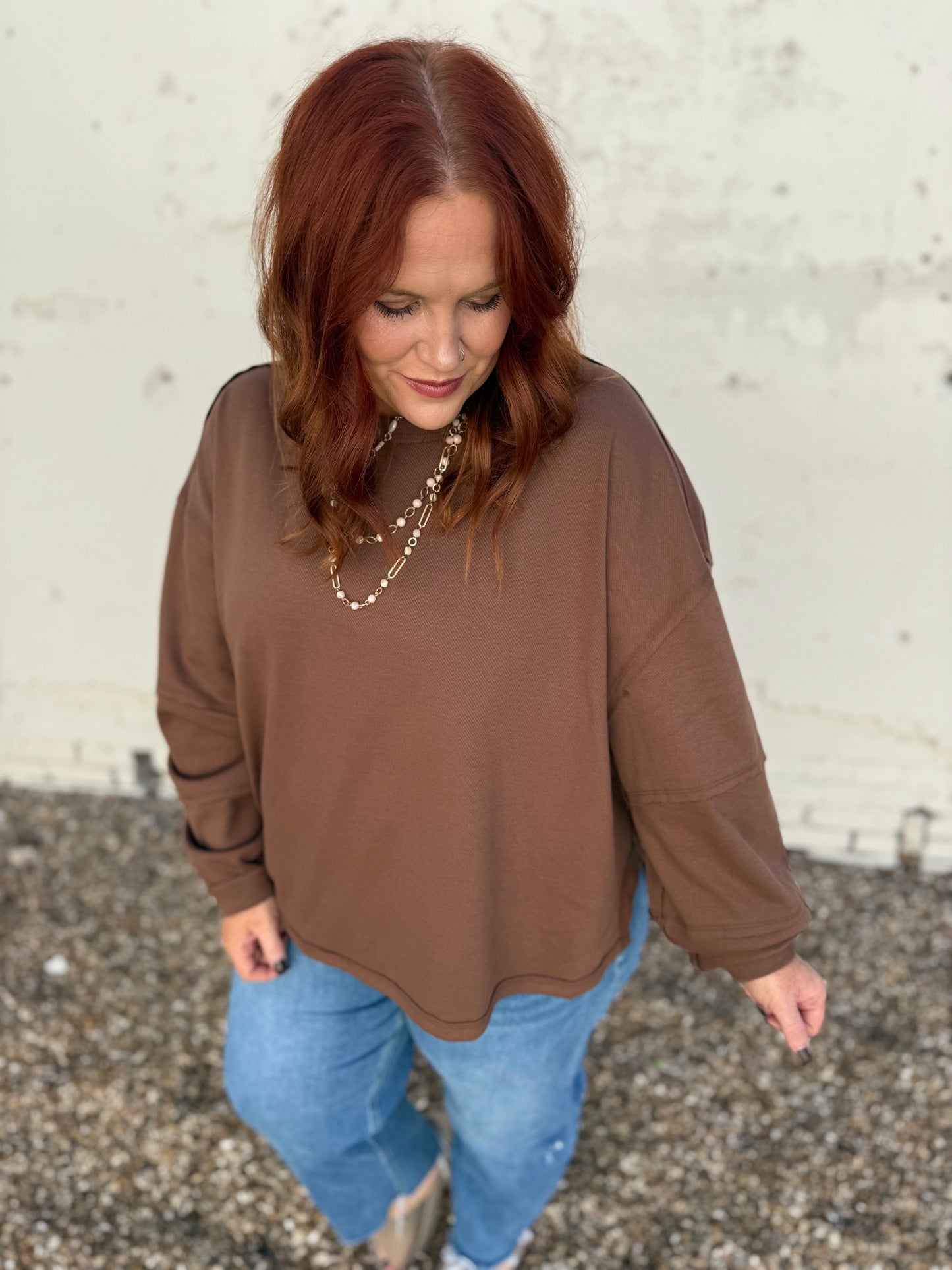 Jasmine High Low Top in Chocolate