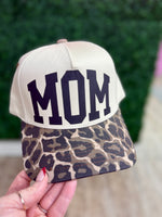 Customizable “Mom” Leopard Canvas Hat
