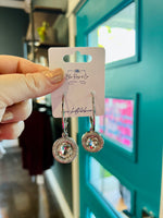 Rhinestone Hoop Earrings (Multiple Colors)