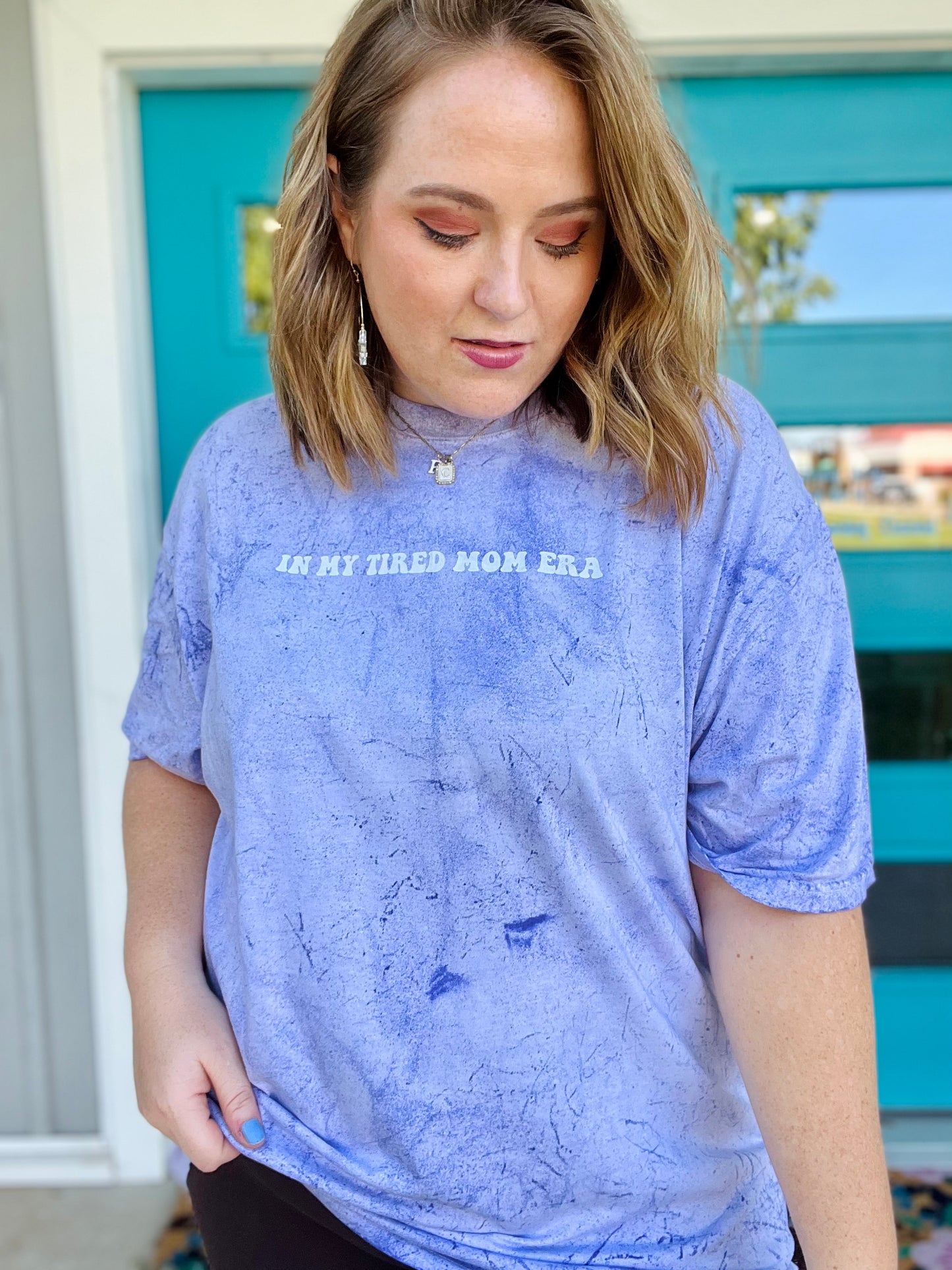 In My Tired Mom Era on Purple Comfort Colors