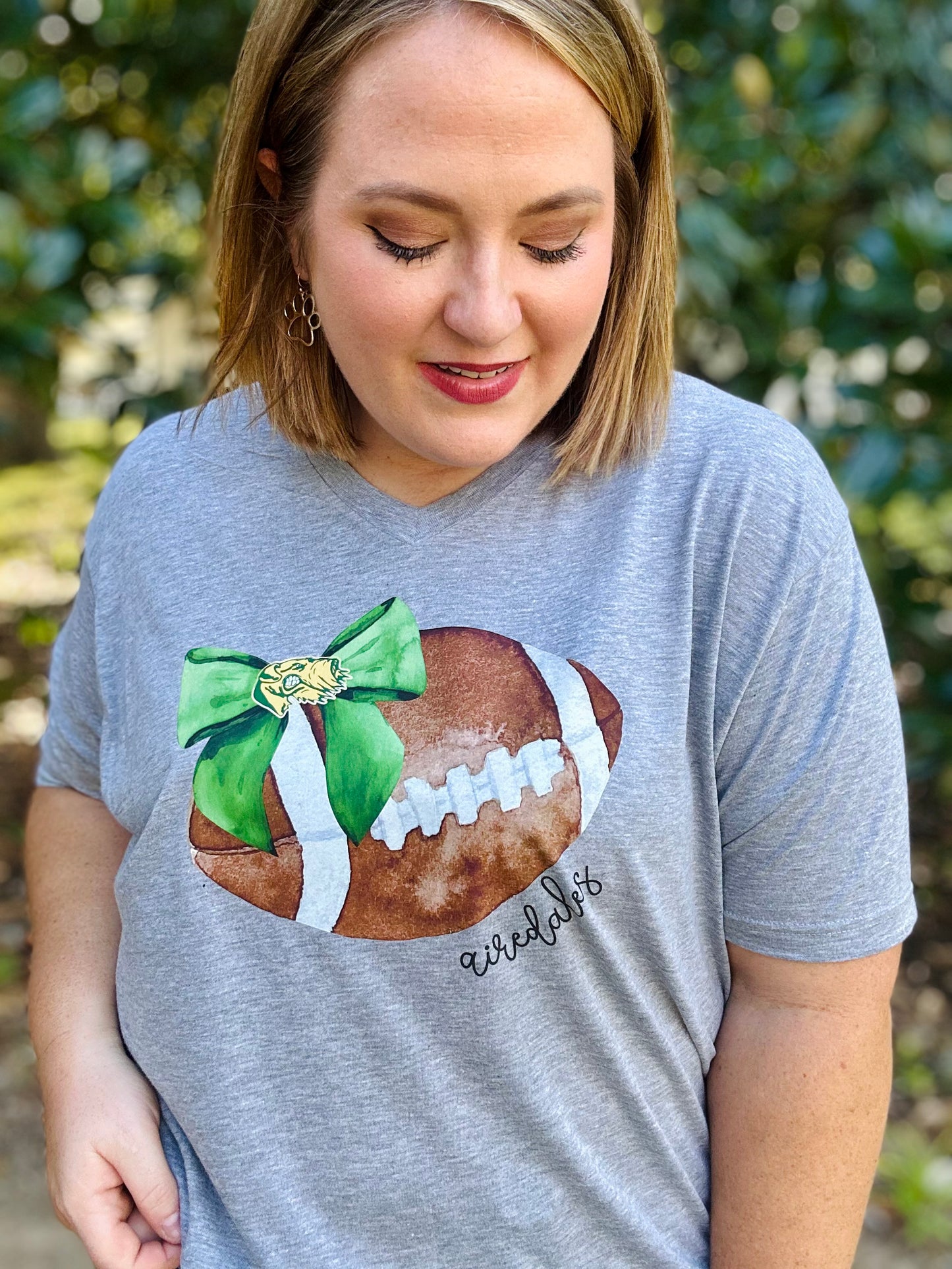 Watercolor School Spirit Football Tee (Any School!)