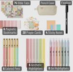 Bible Journaling Kit with 20 Prayer Cards