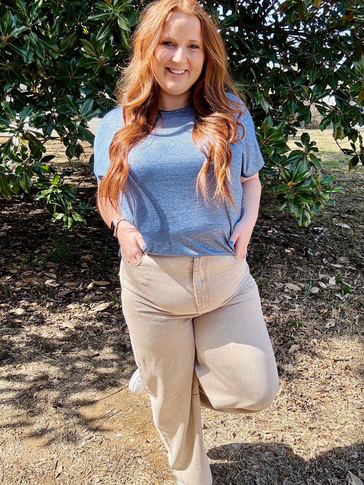 Allison Barrel Legged Washed Denim