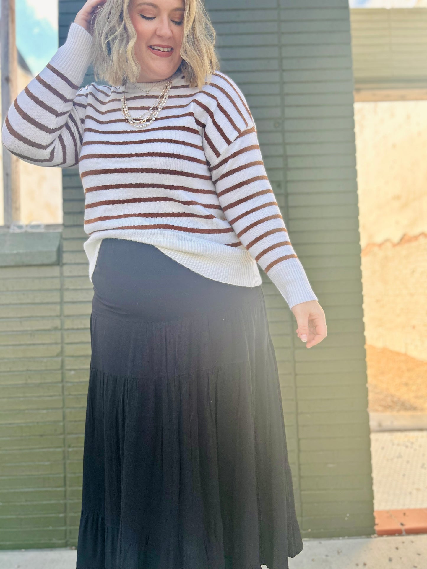 Striped Knit Sweater