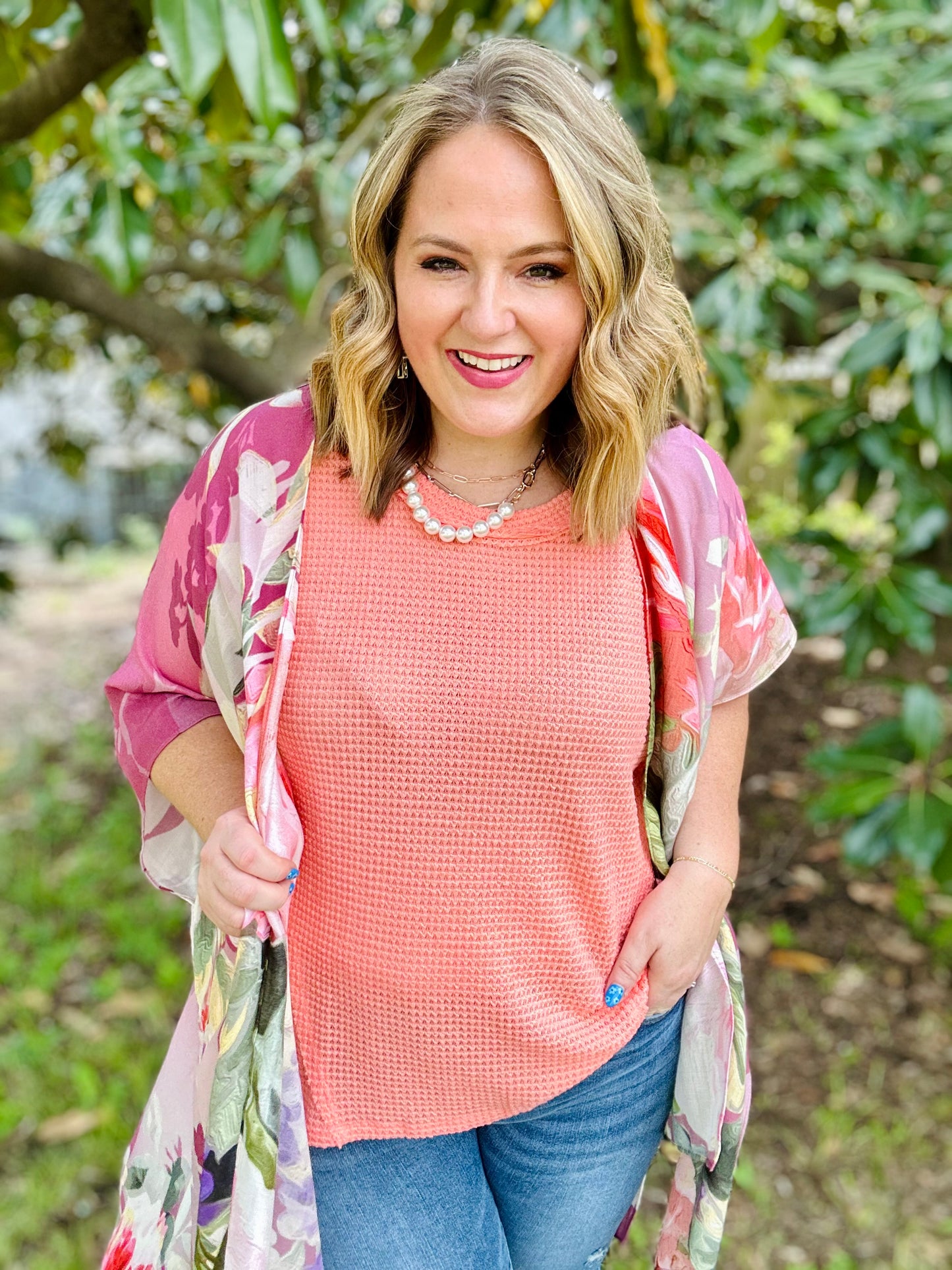 Whit Floral Kimono