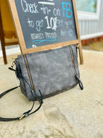 Kaci Overflap Crossbody in Charcoal