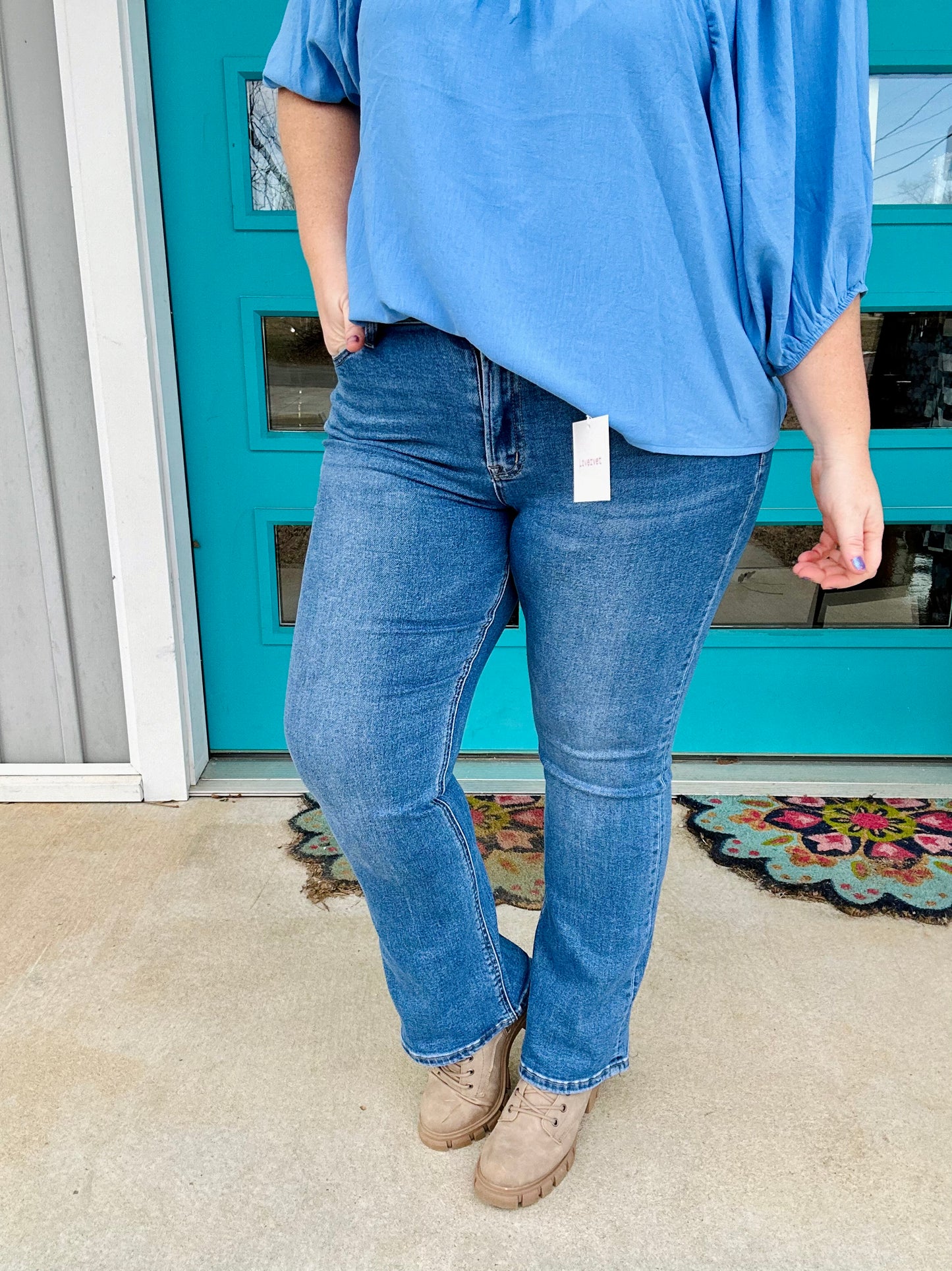 Kaci High Rise Bootcut Vervet Jean