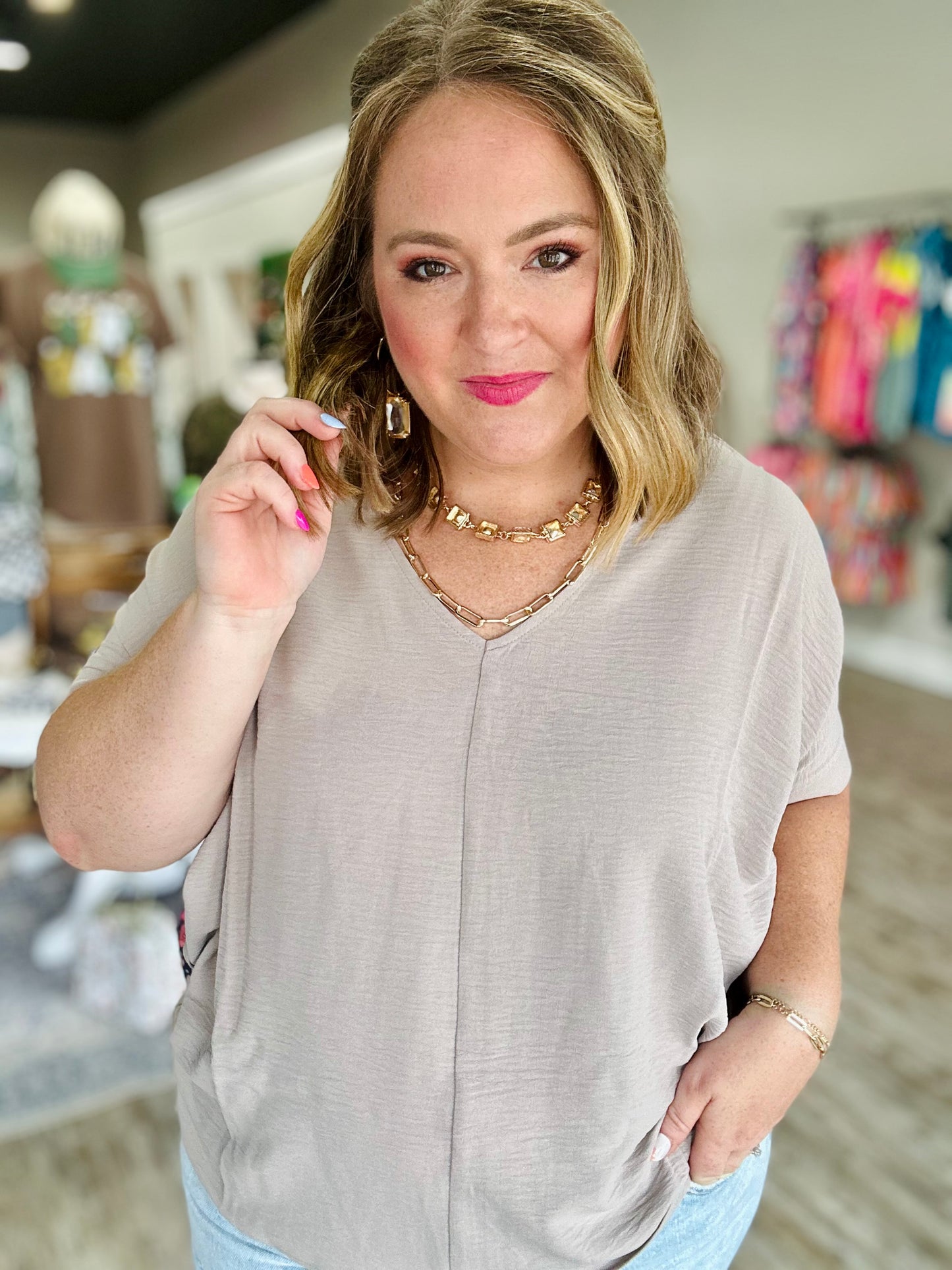 Regina Woven Top (Multiple Colors)