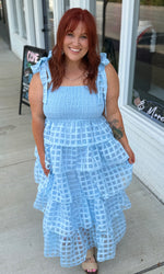 Briannah Blue Tiered Dress
