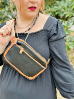 Mineral Washed Faux Leather Crossbody