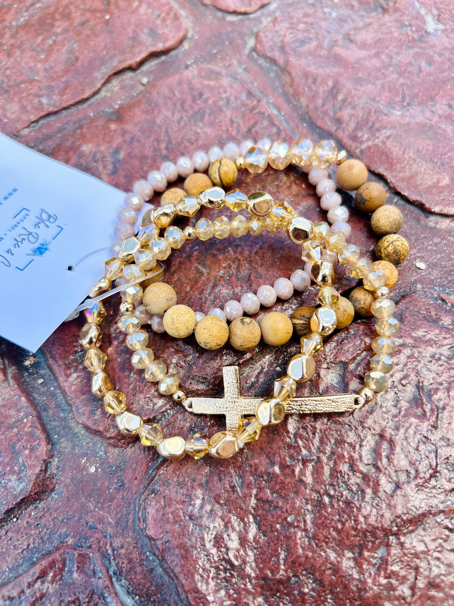 Metal Tone Cross Stack (Multiple Colors)