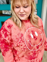 Smiley Leopard Bleach Sweatshirt