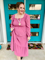 Kathleen Smocked Dress In Rose