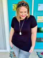 RESTOCK Double Faced Crew Neck Top (Multiple Colors)